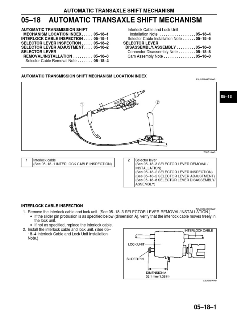 Automatic Transaxle Shift Mechanism | PDF | Electrical Connector ...