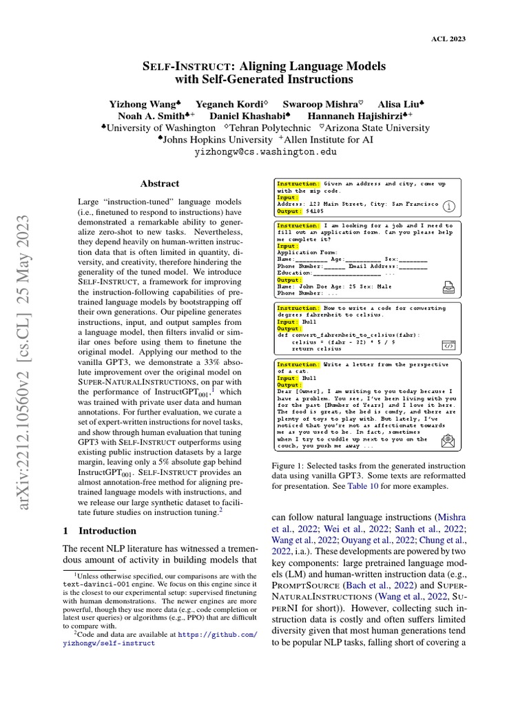 Self instruct aligning language models with self generated