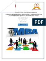 Syllabus Booklet - MBA I SEM I Batch 2023-25