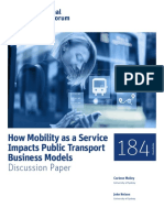 Cómo La Movilidad Como Servicio Impacta Los Modelos de Negocio Del Transporte Público
