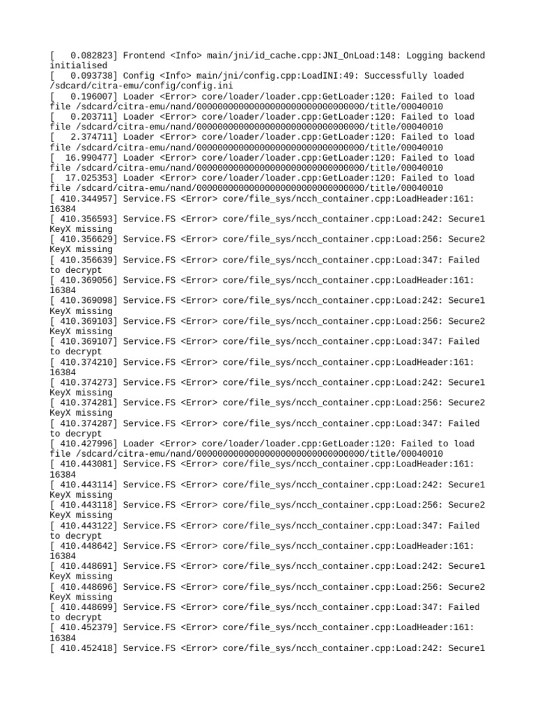 Citra Emulator Load Errors and Warnings | PDF | Read Only Memory ...