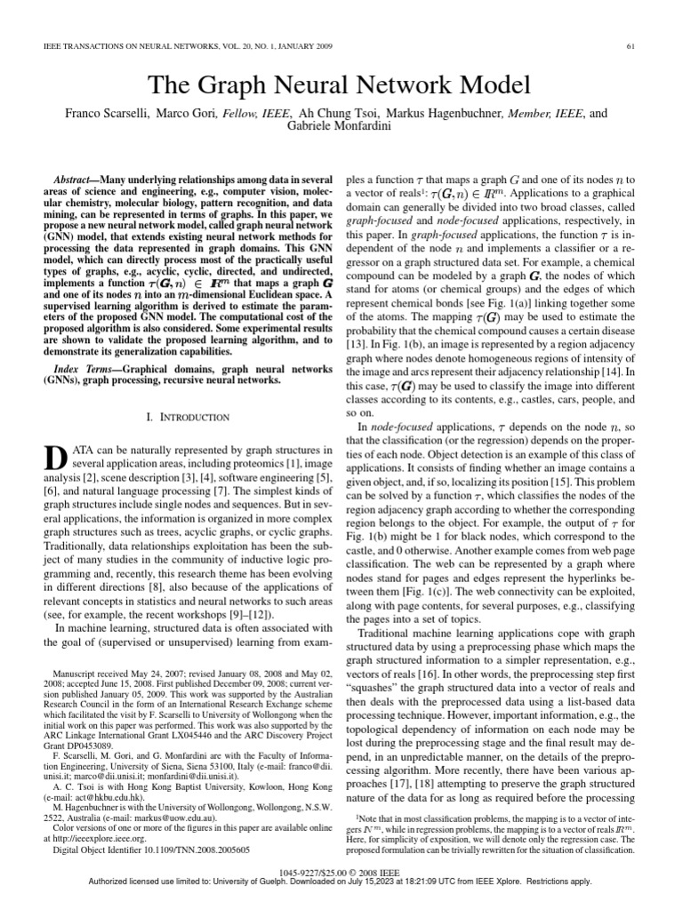 The Graph Neural Network Model | PDF | Artificial Neural Network ...