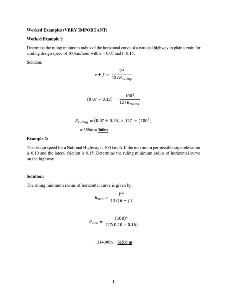 Worked Examples | PDF | Acceleration | Motion (Physics)