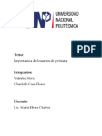 Tema:: Importancia Del Examen de Próstata