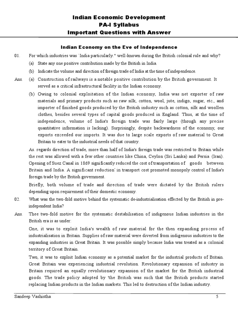 Key Insights on Indian Economic Development | PDF | Economic Growth ...