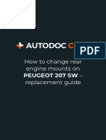 How To Change Rear Engine Mounts On PEUGEOT 207 SW - Replacement Guide