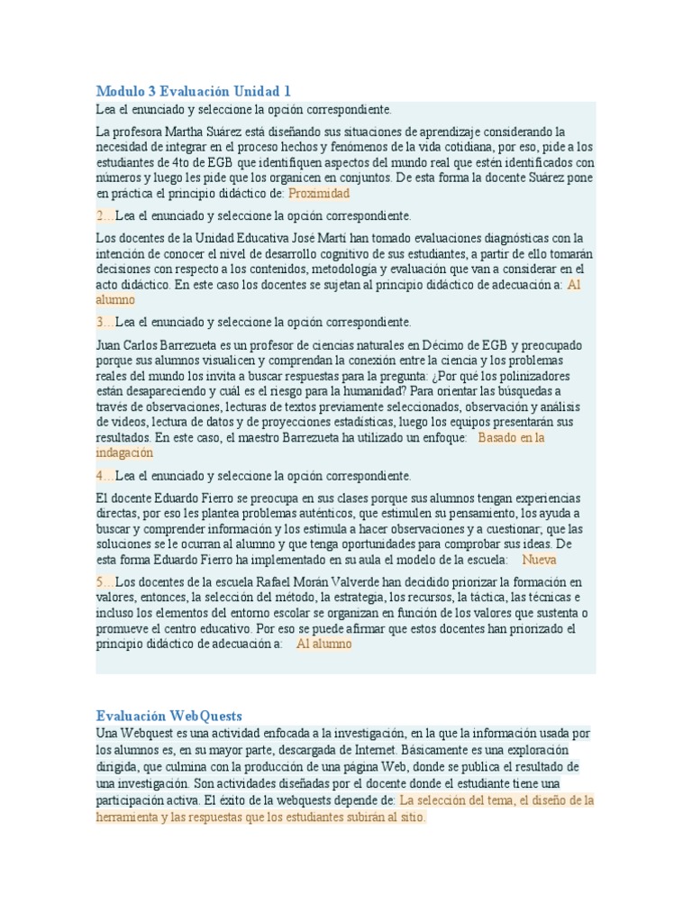modulo 3 | PDF | Enseñando | Evaluación