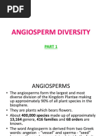 Lecture 7 - Angiosperm Diversity