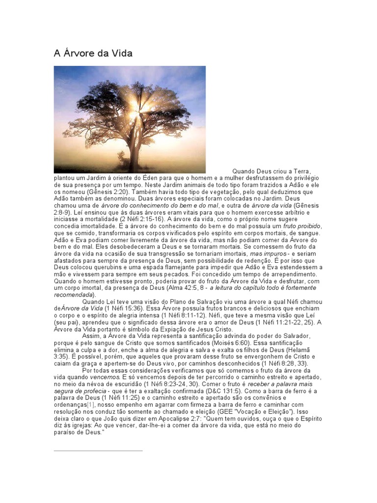 A Árvore Da Vida | PDF | Adão e Eva | Batismo