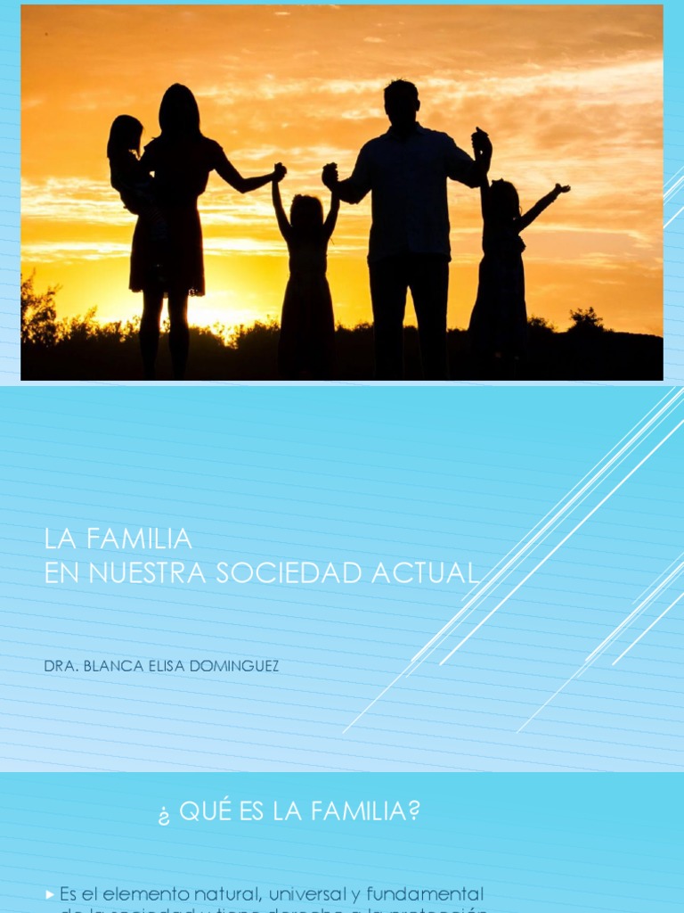 I La Familia en La Sociedad Actual | PDF | Familia | Instituciones sociales