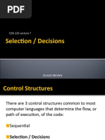 Control Structures I II