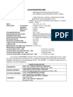 Acta de Recepción de Obra Actual Nov 2022