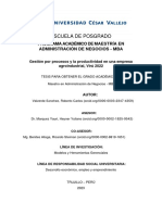 Valverde - SRC-SD Gestión Por Procesos y La Productividad en Una Empresa