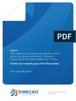 Aula 04 Dos Sujeitos Do Contrato de Trabalho Stricto Sensu. Do Grupo Econômico. Trabalho Intermitente. Do Teletrabalho (Lei Nº 13.467 - 2017