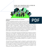 Quiénes Pueden Ser Miembros de La Junta de Condominio en Venezuela