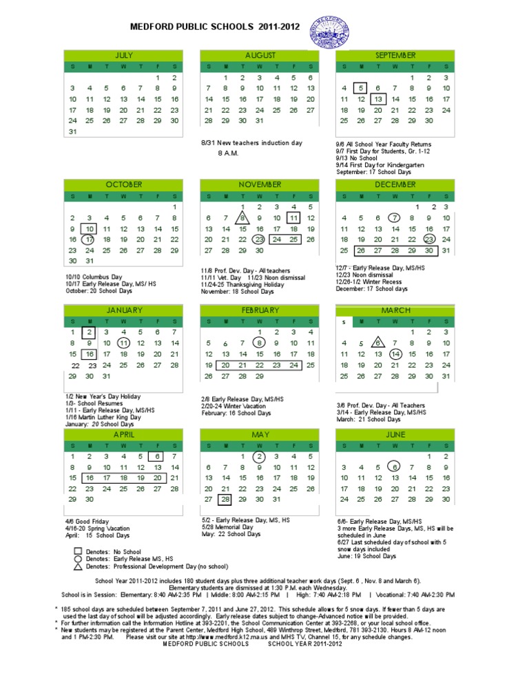 2011-2012 MPS Calendar | PDF | Schools | Observances