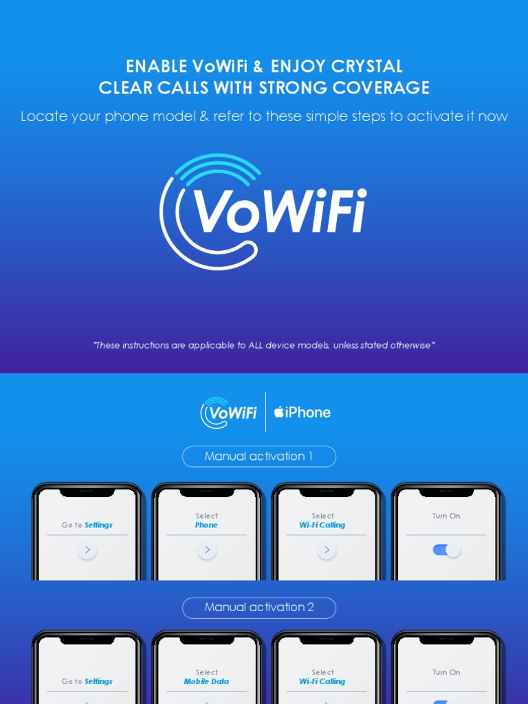 Activate VoWiFi for Clear Calls | PDF | Wi Fi | Mobile Device