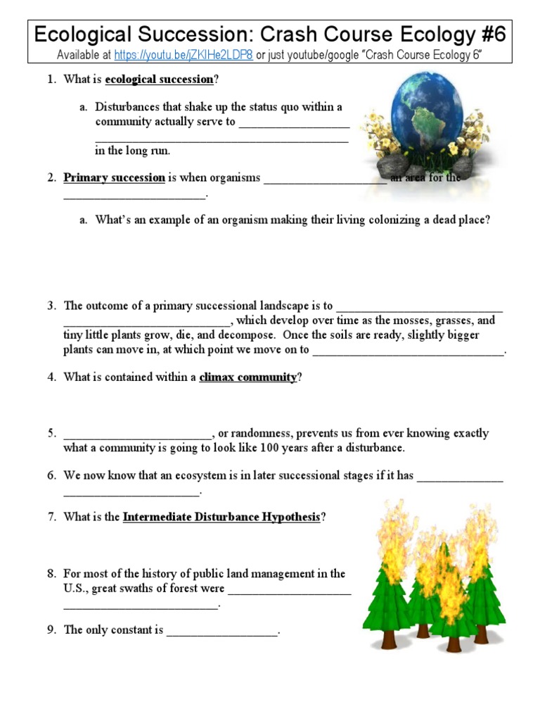 Ecological Succession Crash Course Ecology 6 Is When Organisms An