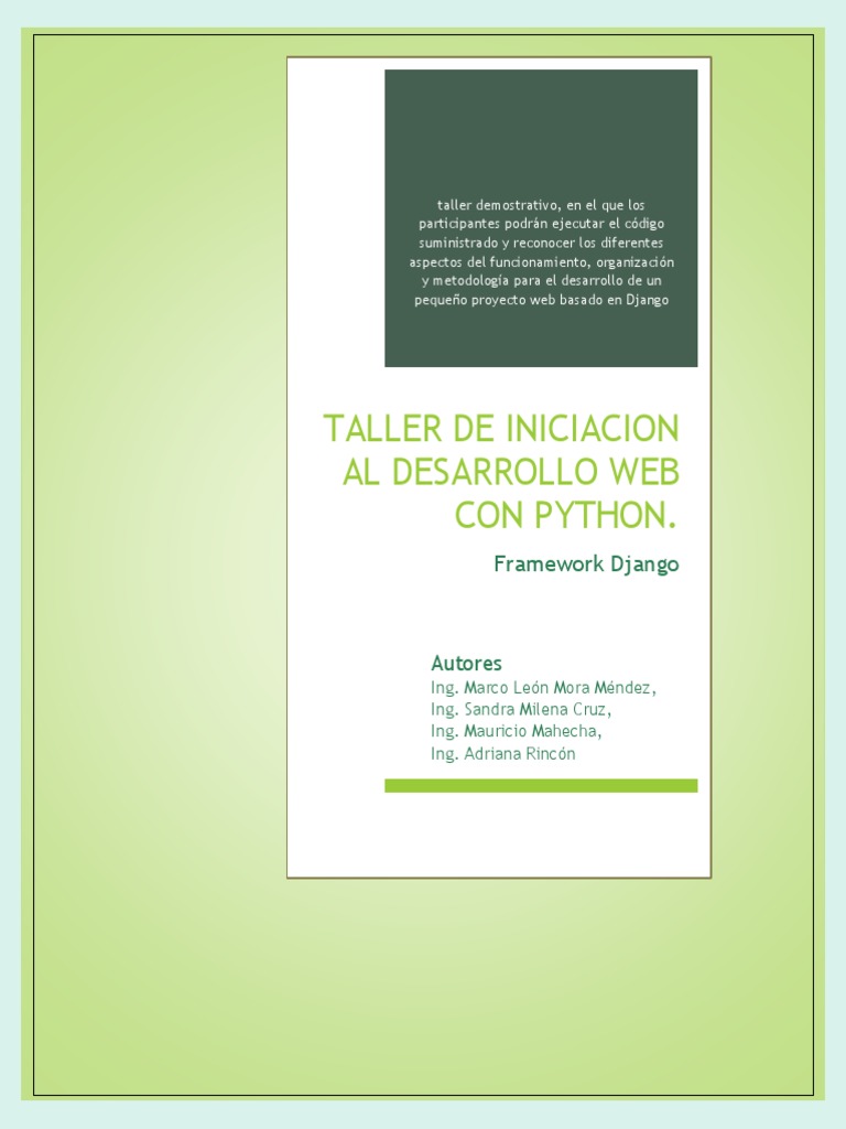 Taller Django para Principiantes | PDF | Red mundial | Internet y web