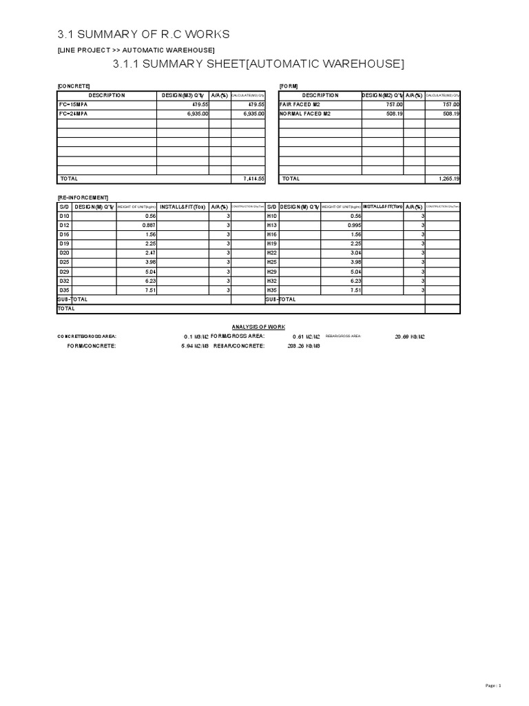 Automatic Warehouse Calculation Note | PDF | Real Estate | Physical ...