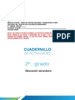 Cuadernillo 2o. Grado. Secundaria Ingles