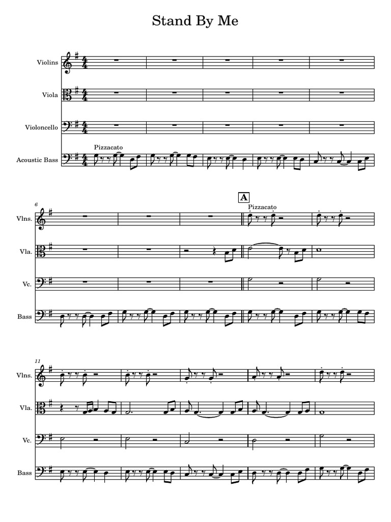 Stand by Me String Quartet Download Free PDF Classical Music Groups