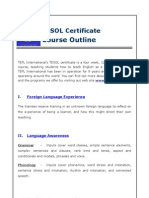 TESOL Certificate Outline