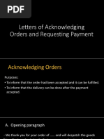 M 7 (Letters of Acknowledging Orders, Requesting Payment,)