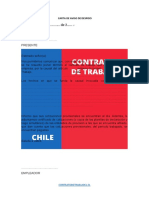 Modelo y Formato de Carta de Aviso de Despido Chile WORD