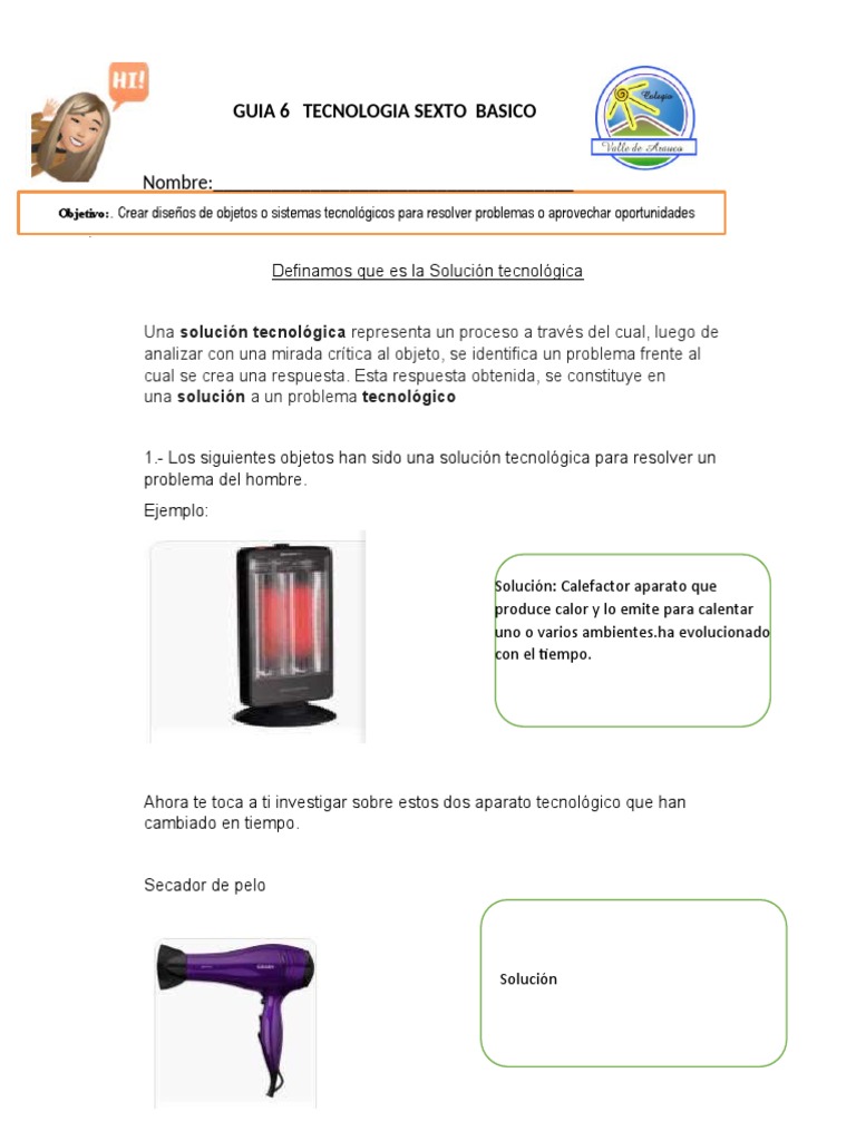 Guia 6 Tecnologia Sexto | PDF