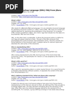 Extensible Markup Language Faq From Jguru Xml Xml Schema - 