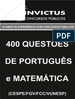 400 Questões De Português e Matemática Gabaritada(CESPE-FCC-VUNESP)