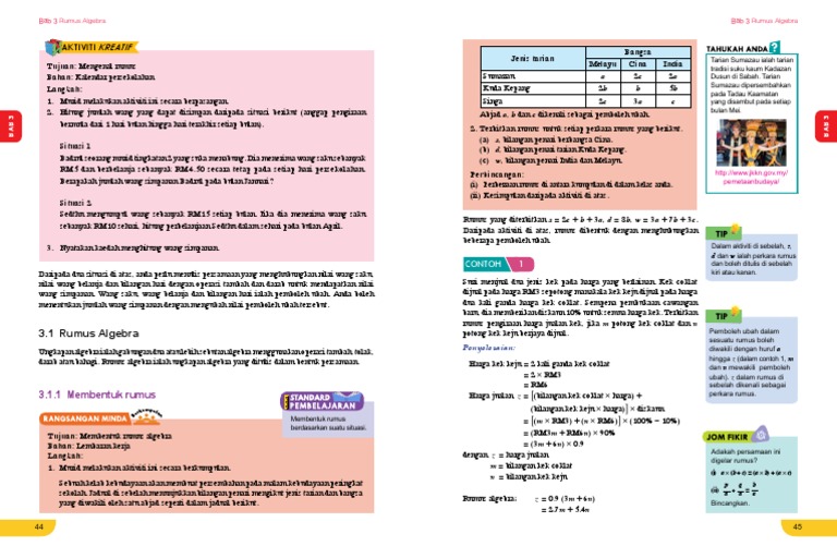 Bab 3 Rumus Algebra 2 Pdf