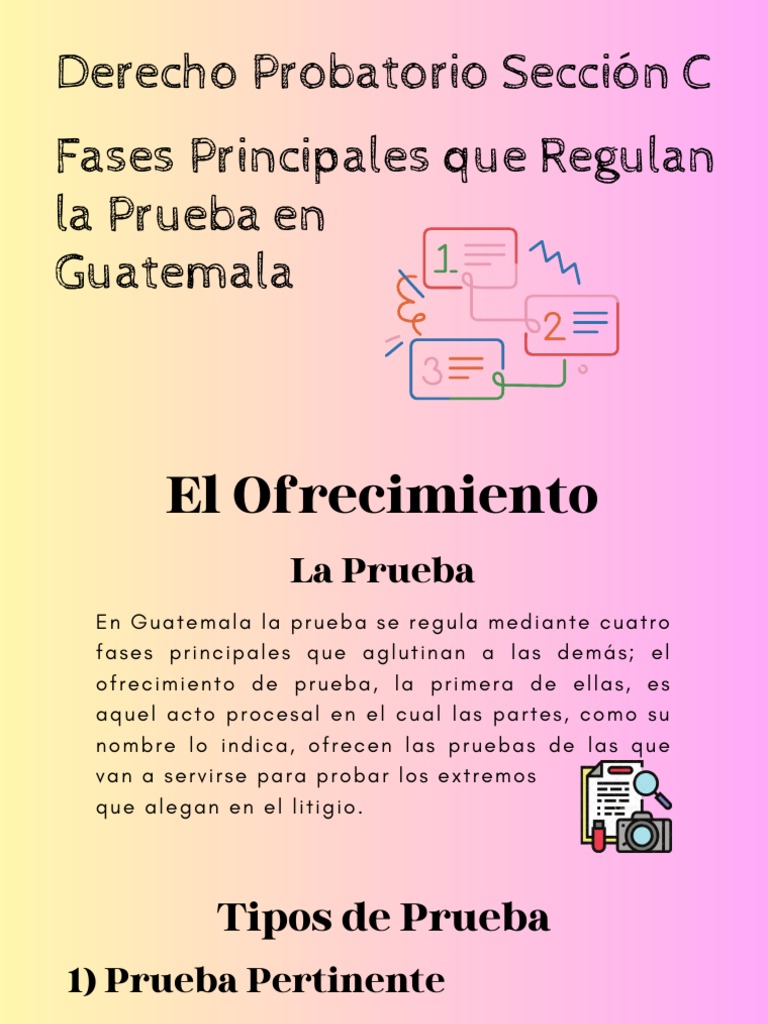 Fases de la Prueba en Guatemala | PDF | Evidencia (ley) | Ley procesal