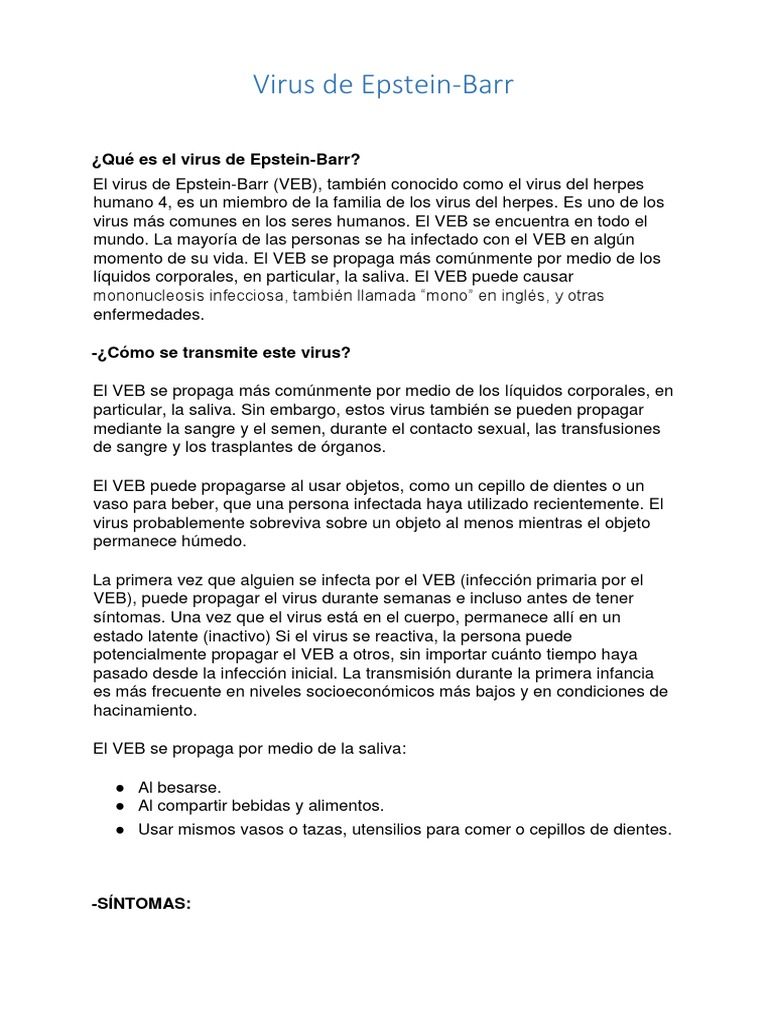 Virus de Epstein-Barr | PDF | Virus | Herpes Simple