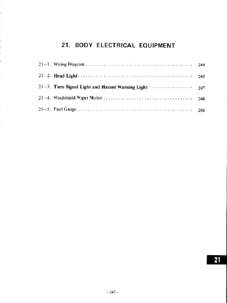 21 Body Electrical Equipment PDF