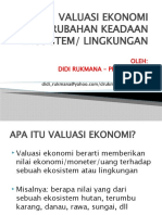 Valuasi Ekonomi Perubahan Ekosistem - Lingkungan