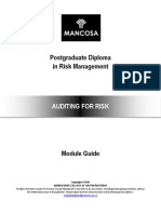MANCOSA PGDRM - Auditing For Risk - Study Guide
