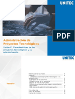 Unidad 1 Características de Los Proyectos Tecnológicos y Su Administración