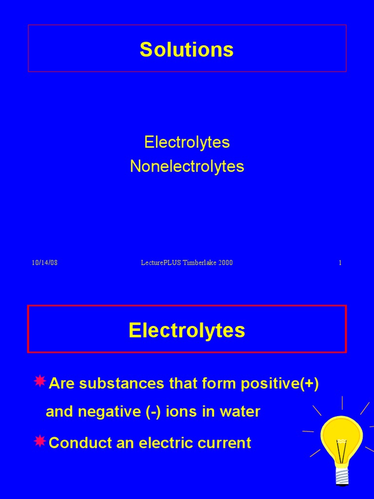 Electrolyte Examples Chemistry