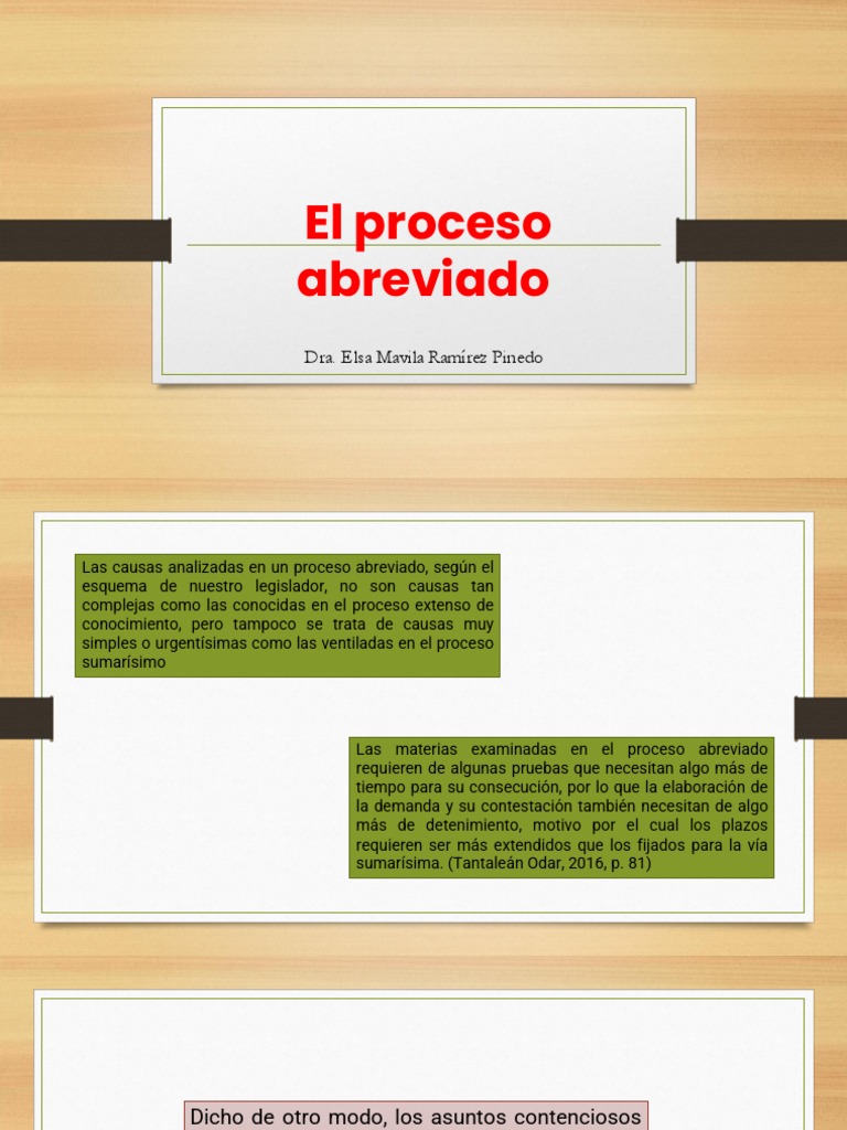 El Proceso Abreviado | PDF | Propiedad | Derecho privado