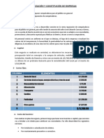 Organización y Constitución de Empresas - Plan de Negocio