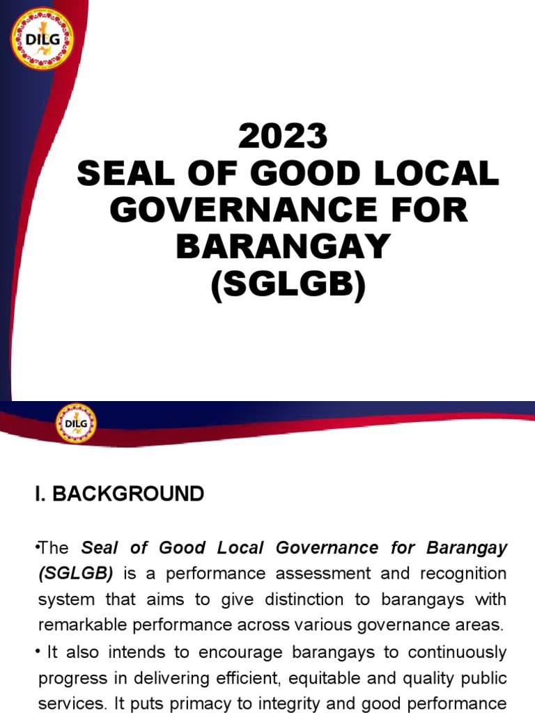 2023 Seal of Good Local Governance Guide | PDF | Governance | Government