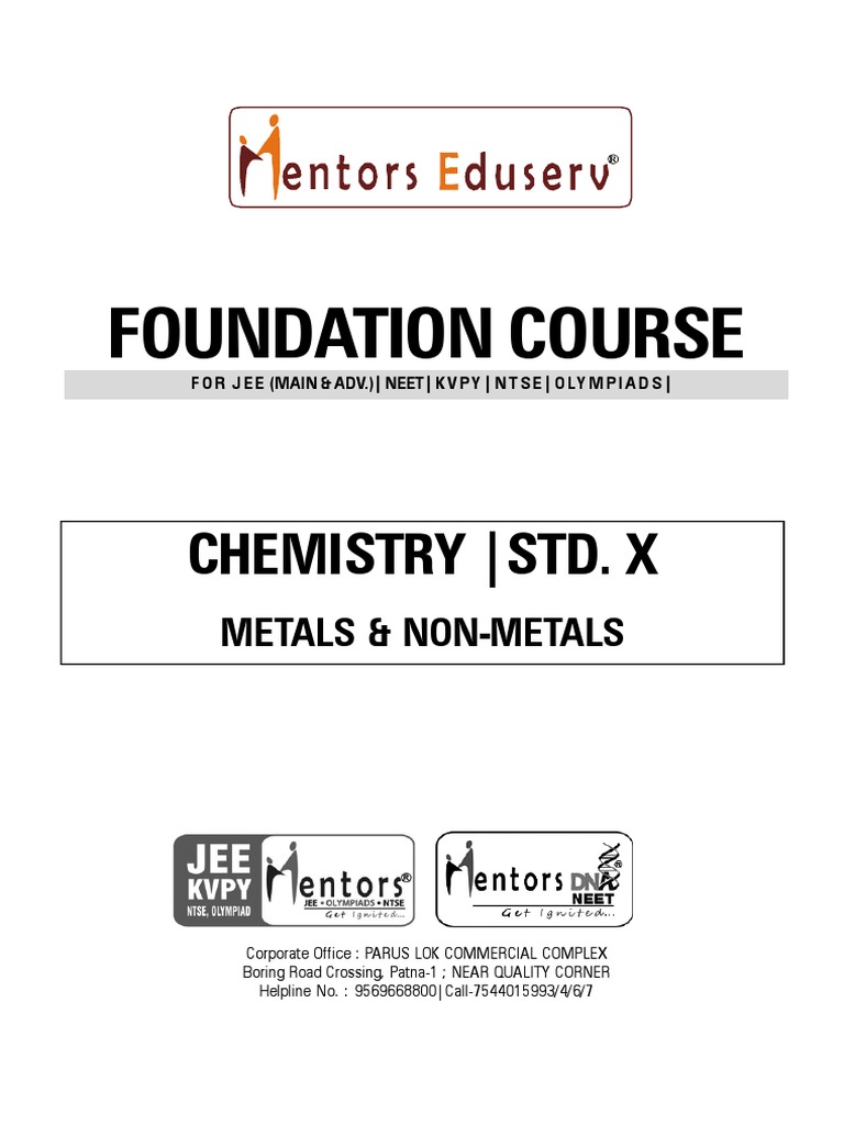 Metals and Non-Metals | PDF | Metals | Magnesium