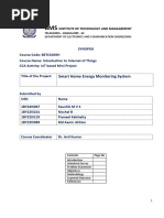 IoT Project Synopsis Format