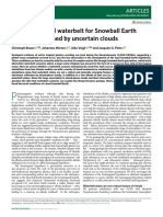 Ice-free tropical waterbelt for Snowball Earth events questioned by uncertain clouds