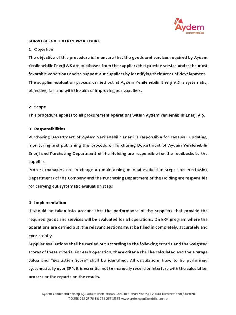 Sensory Evaluation Procedure