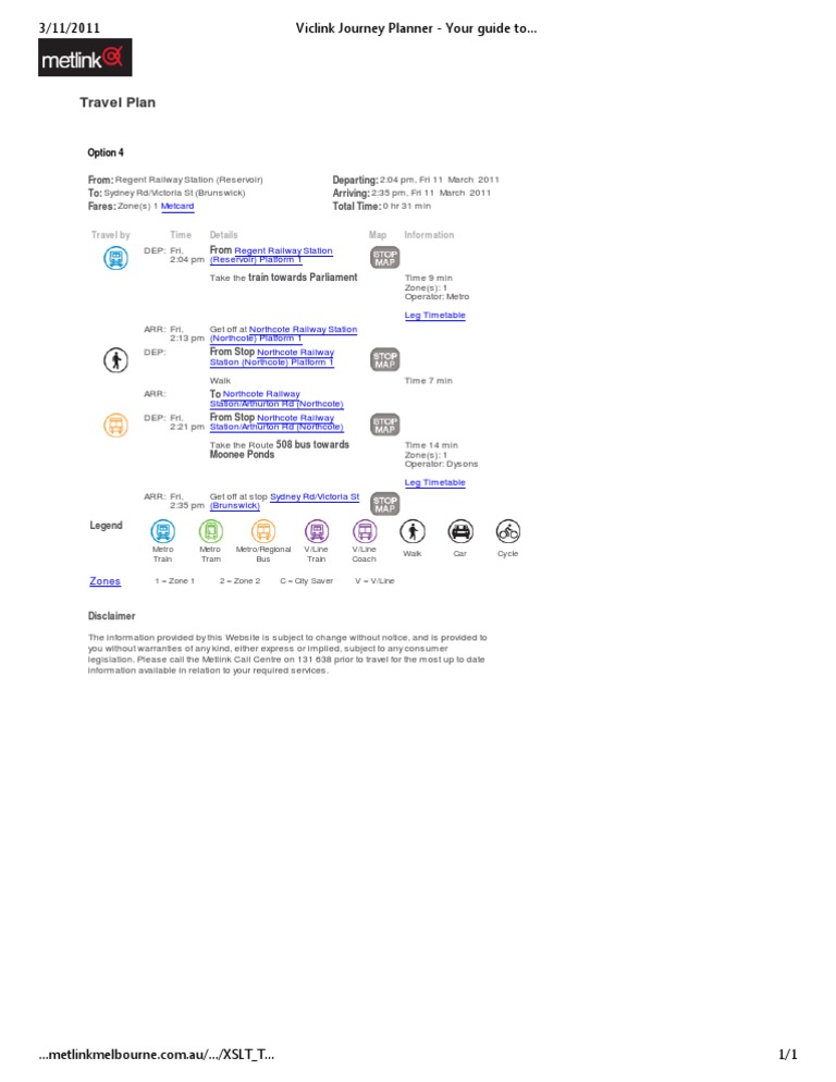 viclink journey planner