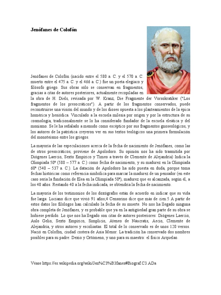 Jenófanes de Colofón PDF