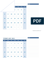 2023 Blank Printable Calendar 03